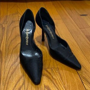 YSL Satin Heels Pointed Toe